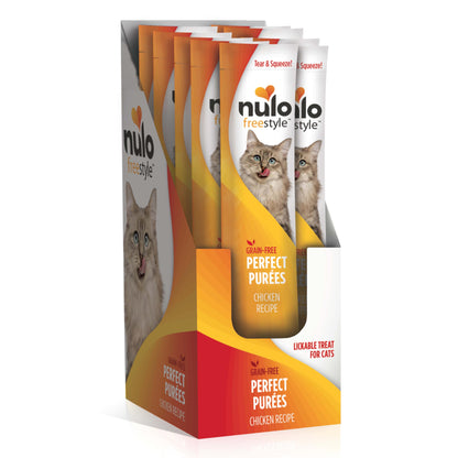 Nulo Freestyle Grain-Free Perfect Purees Premium Wet Cat Treats, Squeezable Meal Topper for Felines, High Moisture Content to Support Cat Hydration, 0.5 Ounce, Variety Pack