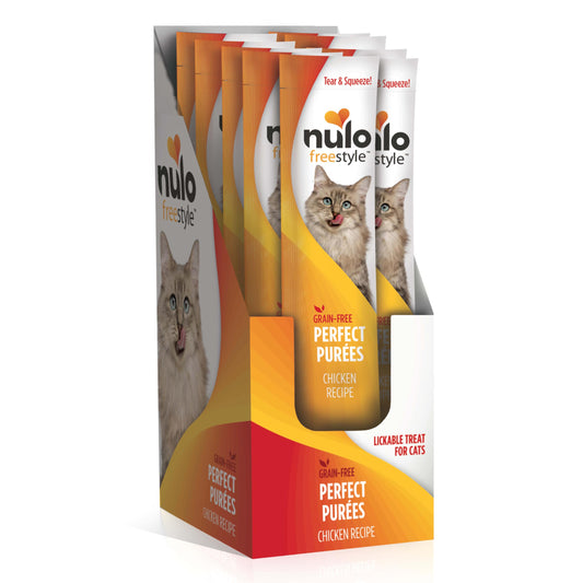Nulo Freestyle Grain-Free Perfect Purees Premium Wet Cat Treats, Squeezable Meal Topper for Felines, High Moisture Content to Support Cat Hydration, 0.5 Ounce, Variety Pack