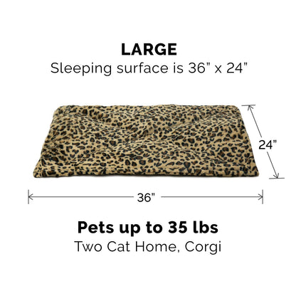 Furhaven ThermaNAP Self-Warming Cat Bed for Indoor Cats & Small Dogs, Washable & Reflects Body Heat - Quilted Faux Fur Reflective Bed Mat - Gray, Small