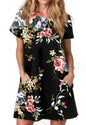 Alaster Women’s Casual Summer T Shirt Dress Loose Short Sleeve Tunic Dress with Pocket for Women