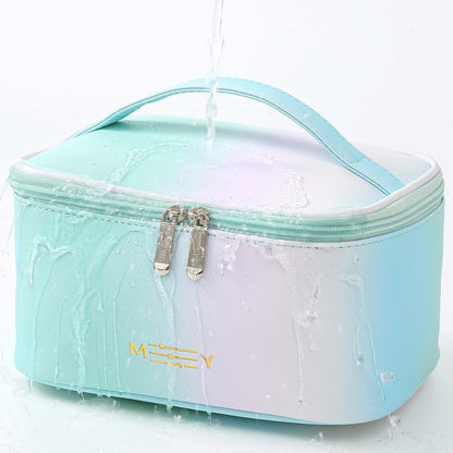 Meiyuuo Cute Makeup Bag Small Cosmetic Bags for Women Girls Gift for Teens Medium Pouch for Purse Essentials Toiletry Zip Pouch PU Waterproof Organizer Case (Cow Print)
