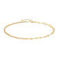 Aobei Pearl 18K Gold Paperclip Chain Choker Satellite Chain Biwa Pearl Pendant Necklace Dainty Jewelry for Women