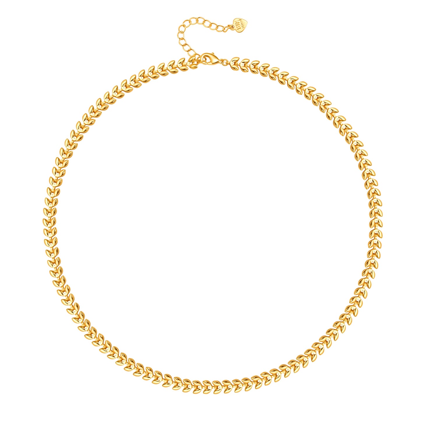 Aobei Pearl 18K Gold Paperclip Chain Choker Satellite Chain Biwa Pearl Pendant Necklace Dainty Jewelry for Women