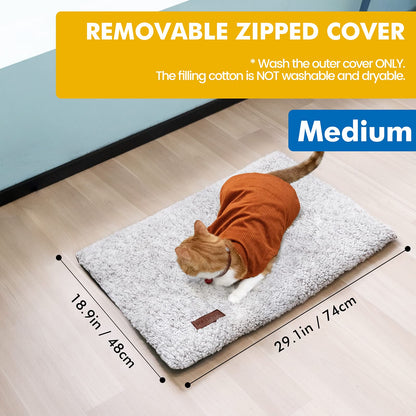 Self Warming Cat Bed Self Heating Cat Dog Mat 24 x 18 inch Extra Warm Thermal Pet Pad for Indoor Outdoor Pets with Removable Cover Non-Slip Bottom Washable Non Electric