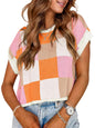 Womens Spring Crop Tops 2025 Cap Short Sleeve Sweater Vest Tank Loose Shirts Business Vacation Outfits Trendy Fall Summer Top