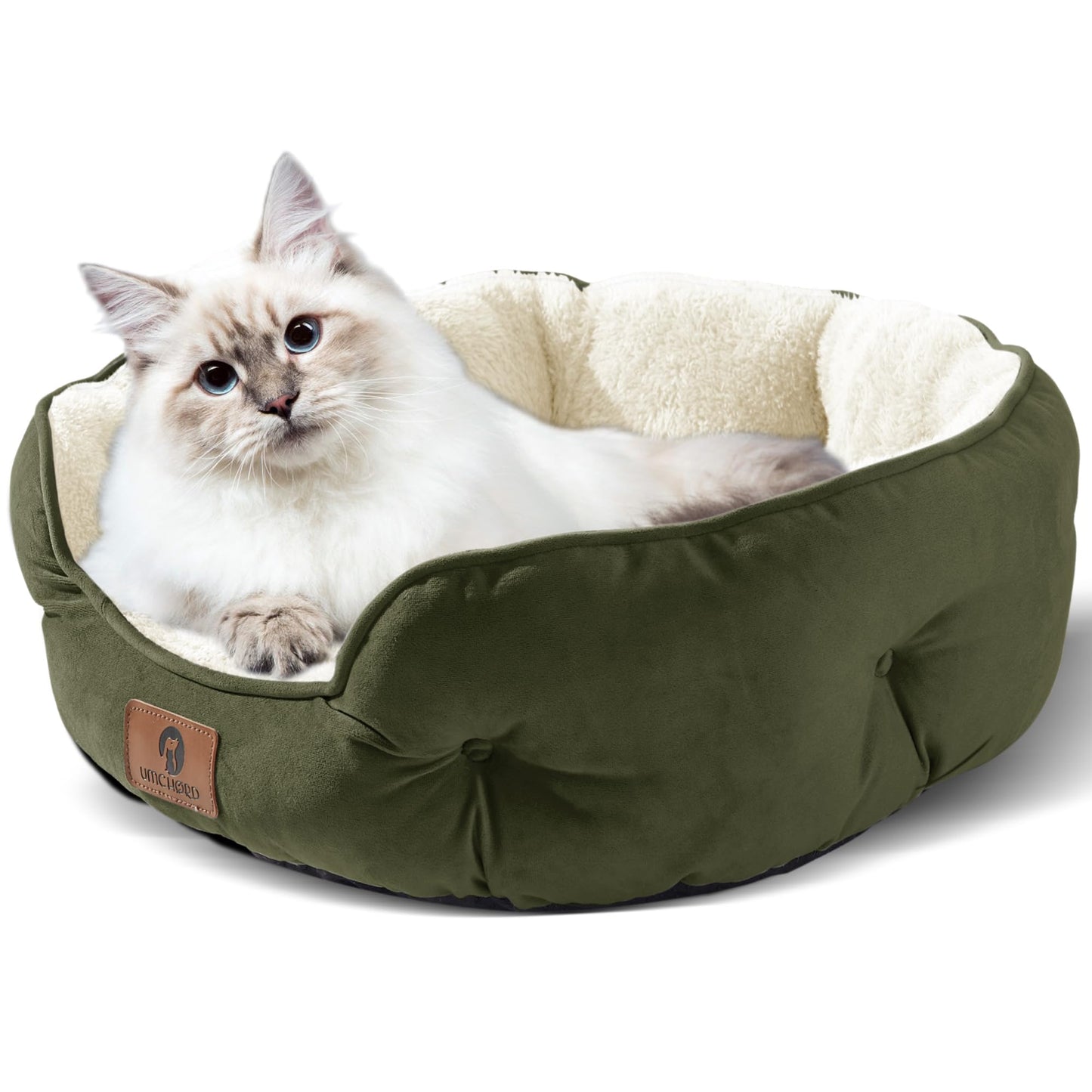 Asvin Small Dog Bed for Small Dogs, Cat Beds for Indoor Cats, Pet Bed for Puppy and Kitty, Extra Soft & Machine Washable with Anti-Slip & Water-Resistant Oxford Bottom, Grey, 20 inches