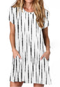 Alaster Women’s Casual Summer T Shirt Dress Loose Short Sleeve Tunic Dress with Pocket for Women