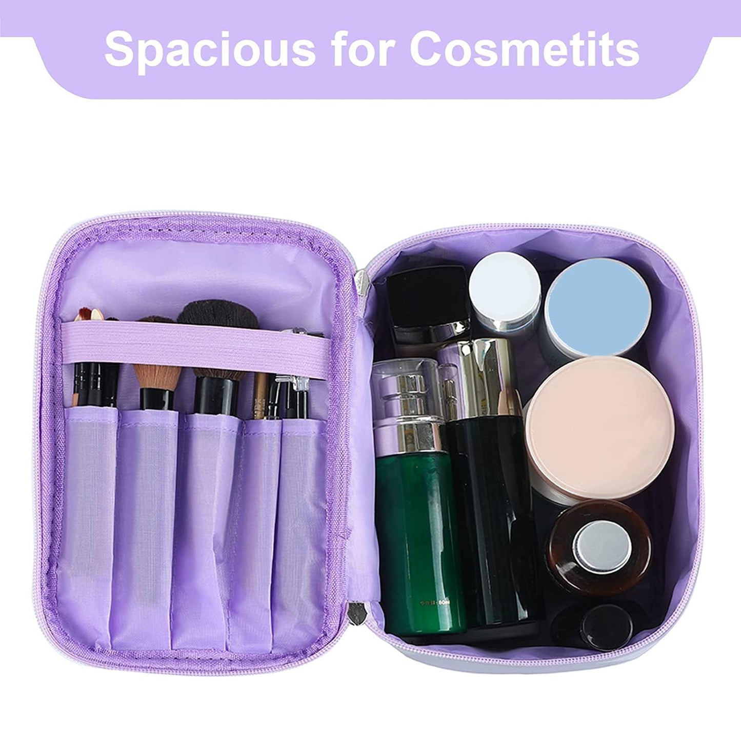 Meiyuuo Cute Makeup Bag Small Cosmetic Bags for Women Girls Gift for Teens Medium Pouch for Purse Essentials Toiletry Zip Pouch PU Waterproof Organizer Case (Cow Print)