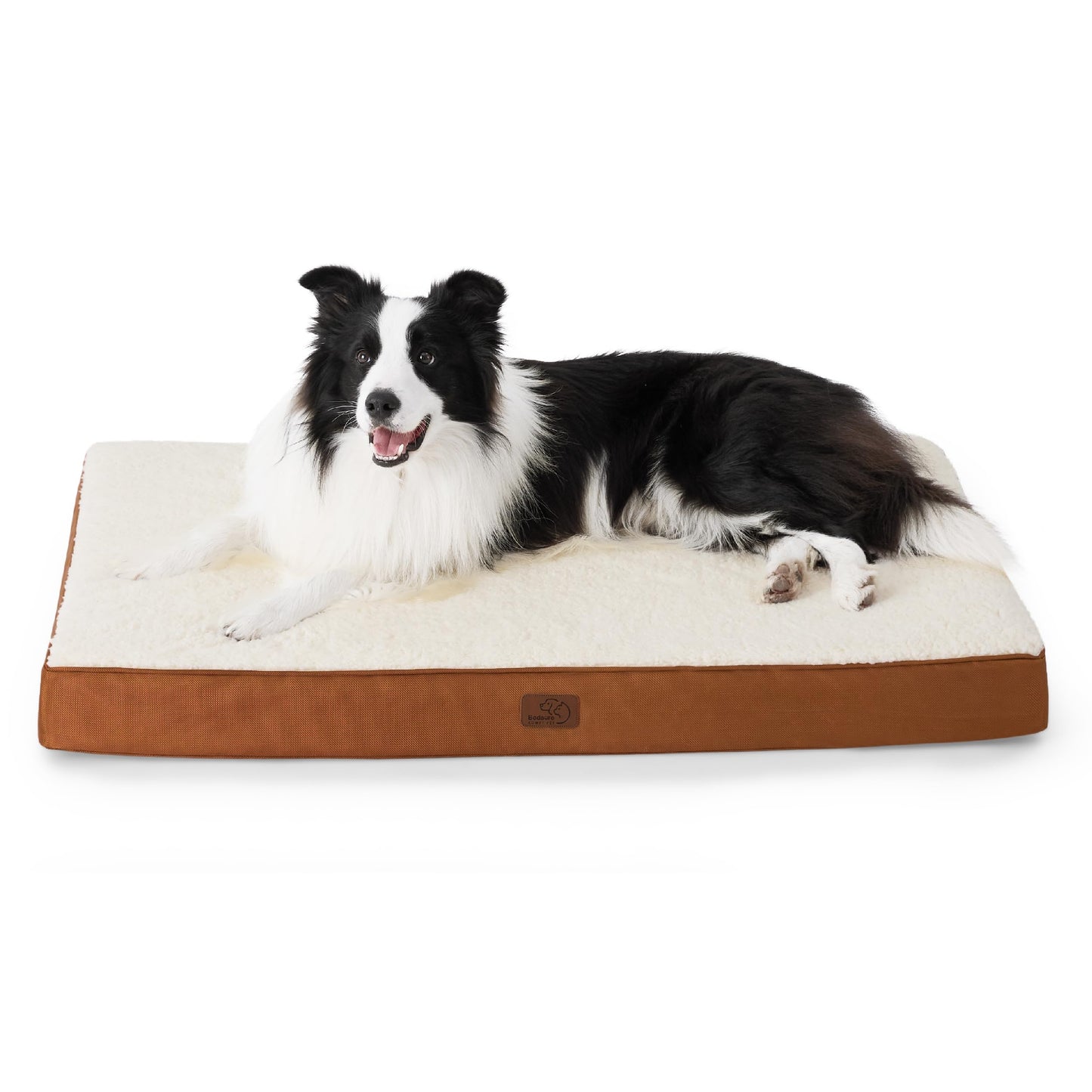 Bedsure Dog Bed for Large Dogs - Orthopedic Waterproof Puppy Beds with Removable Washable Cover, Egg Crate Foam Pet Mat, Suitable for Pet Up to 65 lbs