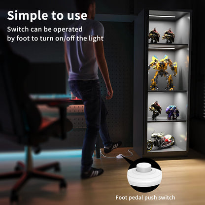 ASOKO Under Cabinet Led Light Plug in, Dimmable Daylight White 4500K, 3 Pack 12 inch Linkable Led Under Counter Lights for Kitchen, Shelf, Workbench, Cupboard, ETL Listed Plug 24V, UNO-LK 4500K