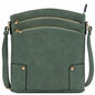 ALYSSA Triple Zip Pocket Large Crossbody Bag