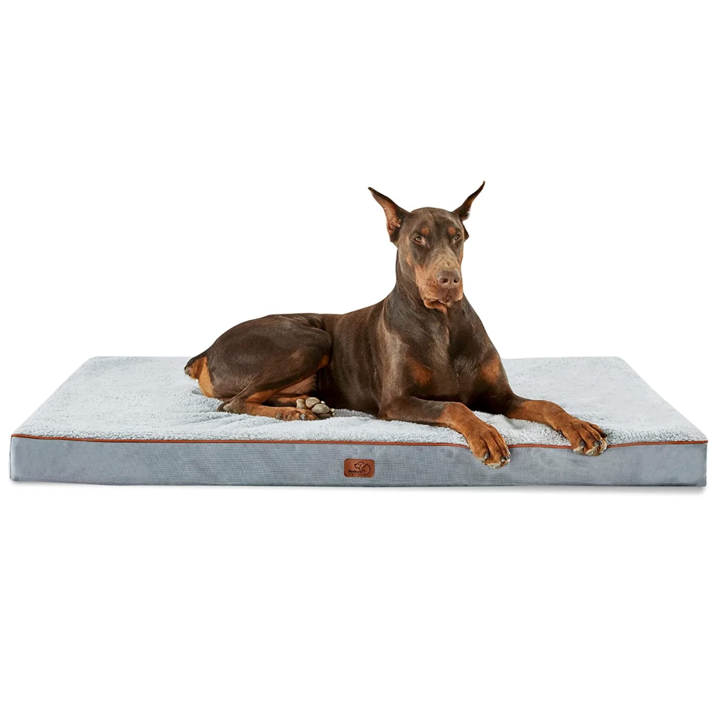 Bedsure Dog Bed for Large Dogs - Orthopedic Waterproof Puppy Beds with Removable Washable Cover, Egg Crate Foam Pet Mat, Suitable for Pet Up to 65 lbs