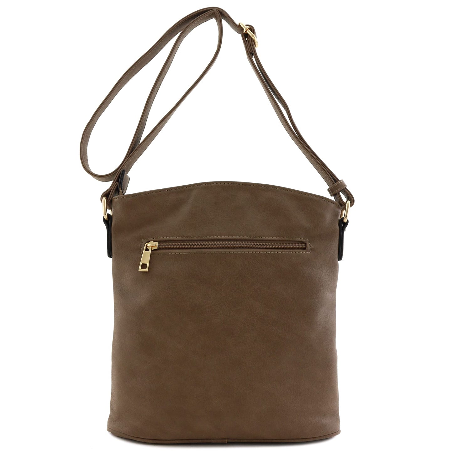 ALYSSA Triple Zip Pocket Large Crossbody Bag
