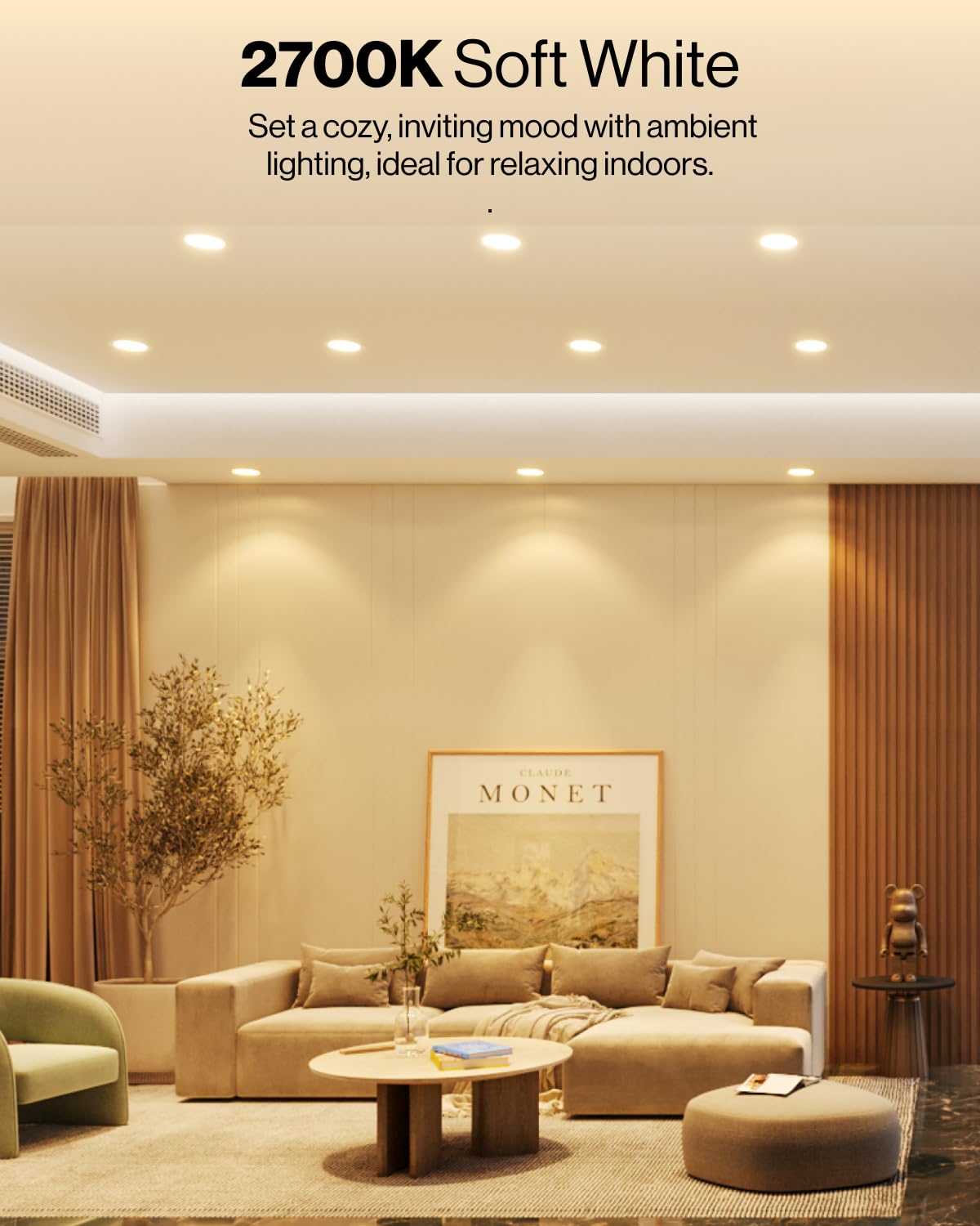 Sunco Recessed Lighting 6 Inch, Retrofit Can Lights, 965LM, 13W (75W Equivalent), Selectable CCT 2700K/3000K/3500K/4000K/5000K, Dimmable, Baffle Trim, Damp Rated UL 4 Pack
