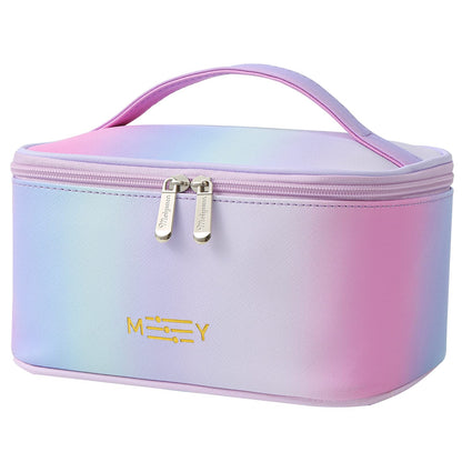 Meiyuuo Cute Makeup Bag Small Cosmetic Bags for Women Girls Gift for Teens Medium Pouch for Purse Essentials Toiletry Zip Pouch PU Waterproof Organizer Case (Cow Print)