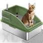 Stainless Steel Cat Litter Box, Extra Large Litter Boxes for Big Cats, Anti-Urine Leakage XL Litter Box with High Sides, Xlarge Metal Litter Box with Lid, Easy Clean, Non-Sticky, Cat Mat & Metal Scoop