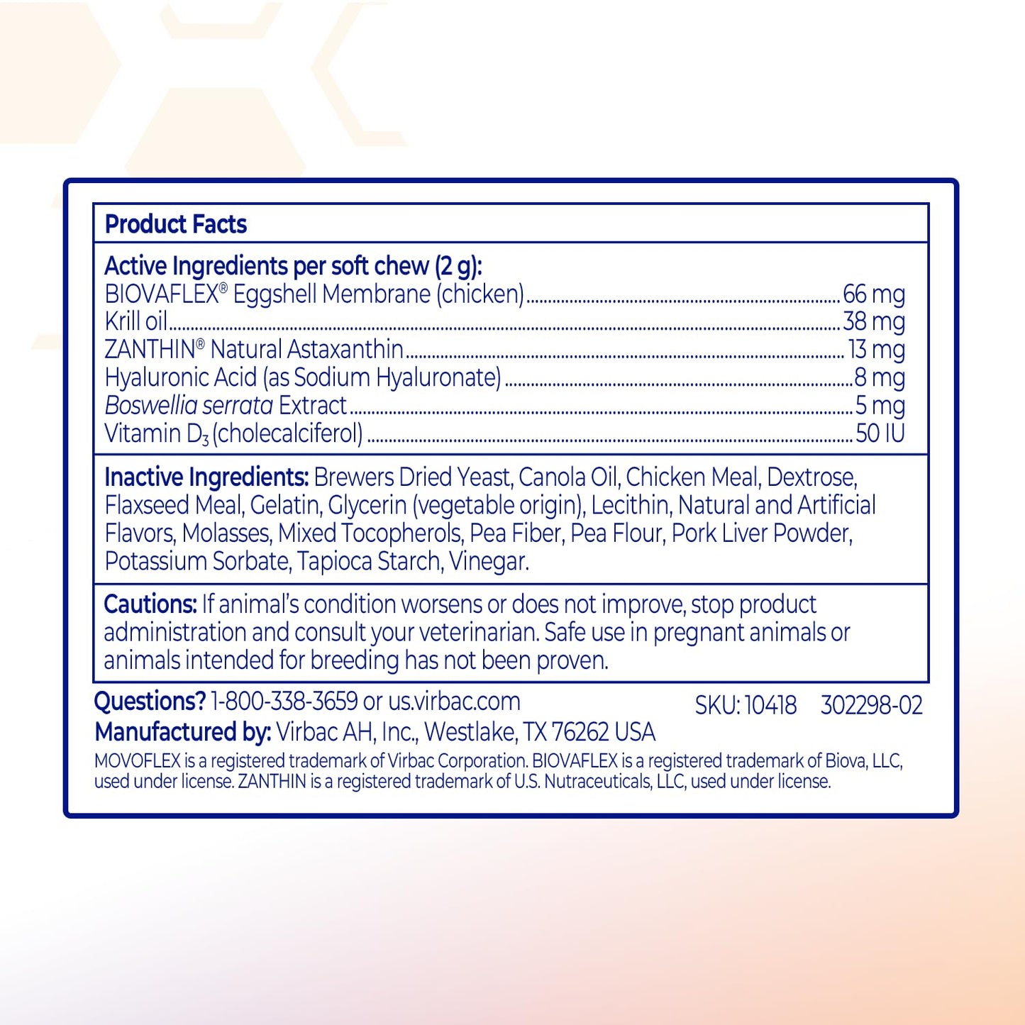 Advanced Soft Chews Hip Joint Support Supplement for Large Dogs- 60 Count by Virbac