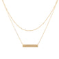 MEVECCO Layered Heart Necklace Pendant Handmade 18k Gold Plated Dainty Gold Choker Arrow Bar Layering Long Necklace for Women
