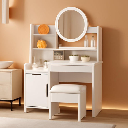 Kids Vanity Table Illuminated Ambient LED Lighting White-0