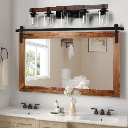 5 Lamps Farmhouse Dresser Lamps Rustic Bathroom Lamps Bathroom Wall Lamps - No Bulbs
