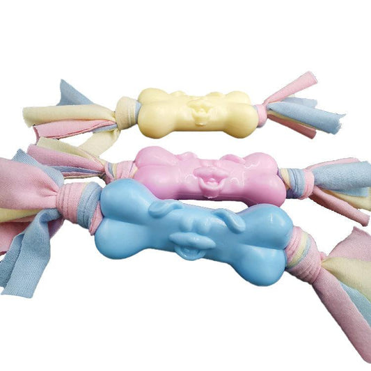 Molar Pawz - Interactive Dog Bone Cotton Cloth Strips For Stress Relief And Teeth Cleaning-0