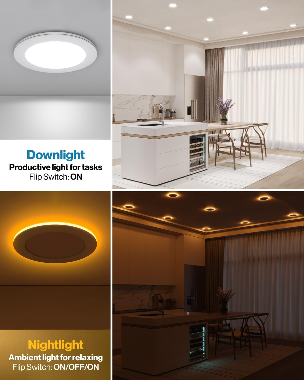Sunco 24 Pack 4 Inch Ultra Thin LED Recessed Ceiling Lights Slim with