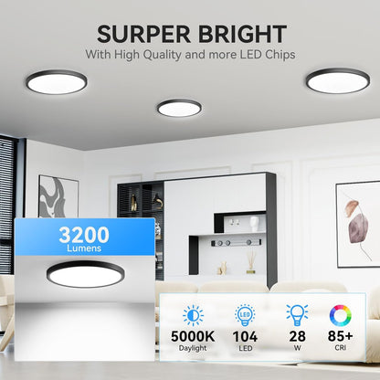 12Pack 3200Lm LED Flush Mount Ceiling Light, Super Slim 12 Inch LED