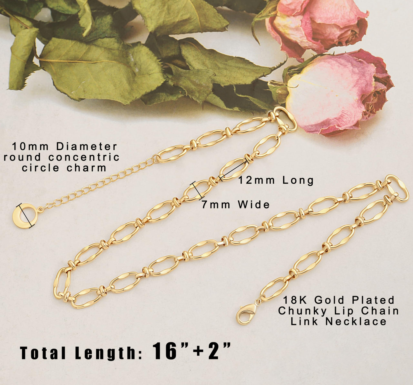 Aobei Pearl 18K Gold Paperclip Chain Choker Satellite Chain Biwa Pearl Pendant Necklace Dainty Jewelry for Women