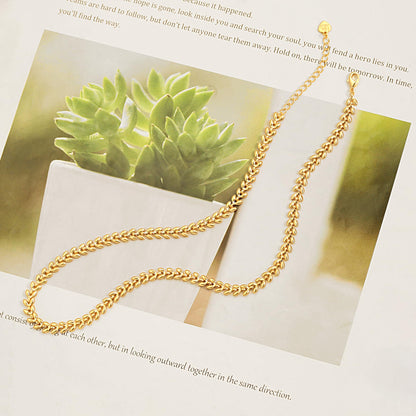 Aobei Pearl 18K Gold Paperclip Chain Choker Satellite Chain Biwa Pearl Pendant Necklace Dainty Jewelry for Women