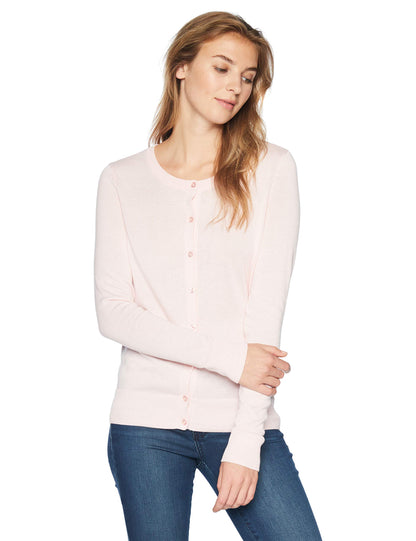 Women's Lightweight Crewneck Cardigan Sweater (Available in Plus Size)