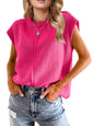 Womens Cap Sleeve Tops 2025 Trendy Tank Top Loose Knit Sweater Vests Cute Shirts Outfits Spring Fall Summer Tops