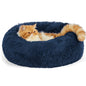 Bedsure Calming Cat Beds for Indoor Cats - Small Cat Bed Washable 20 inches, Anti-Slip Round Fluffy Plush Faux Fur Pet Bed, Fits up to 15 lbs Pets, Camel