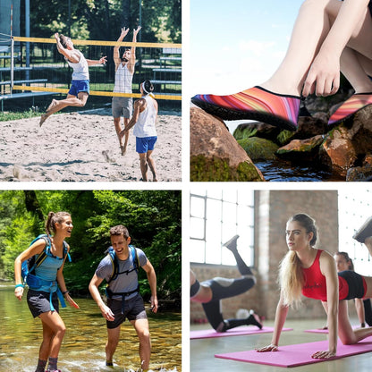 JOTO Water Shoes for Women Men Kids, Barefoot Quick-Dry Aqua Water Socks Slip-on Swim Beach Shoes for Snorkeling Surfing Kayaking Beach Walking Yoga