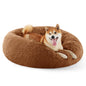 Bedsure Calming Cat Beds for Indoor Cats - Small Cat Bed Washable 20 inches, Anti-Slip Round Fluffy Plush Faux Fur Pet Bed, Fits up to 15 lbs Pets, Camel