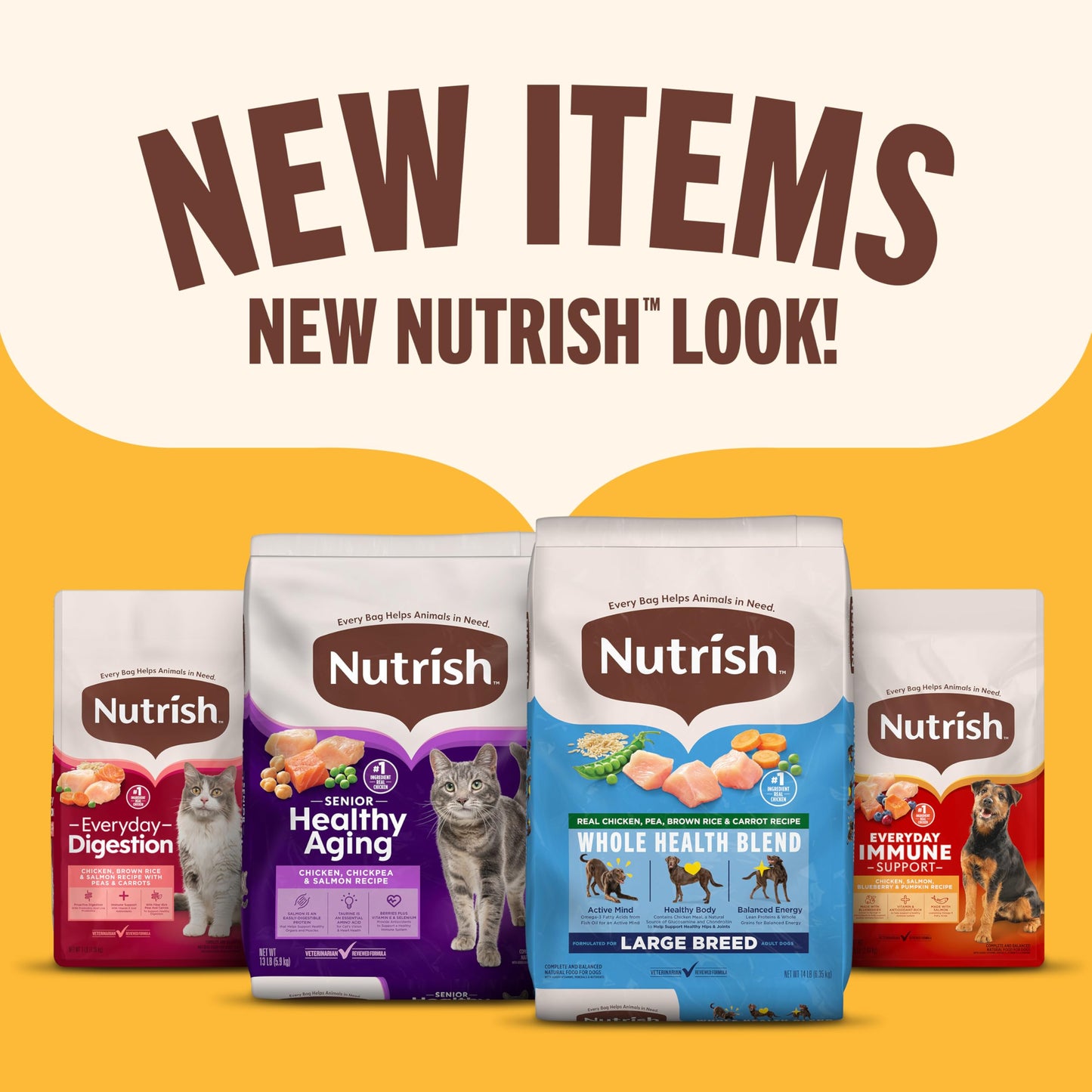 Nutrish Real Beef, Pea & Brown Rice Recipe Whole Health Blend Dry Dog Food, 40 lb. Bag, Packaging May Vary (Rachael Ray)