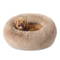 Bedsure Calming Cat Beds for Indoor Cats - Small Cat Bed Washable 20 inches, Anti-Slip Round Fluffy Plush Faux Fur Pet Bed, Fits up to 15 lbs Pets, Camel