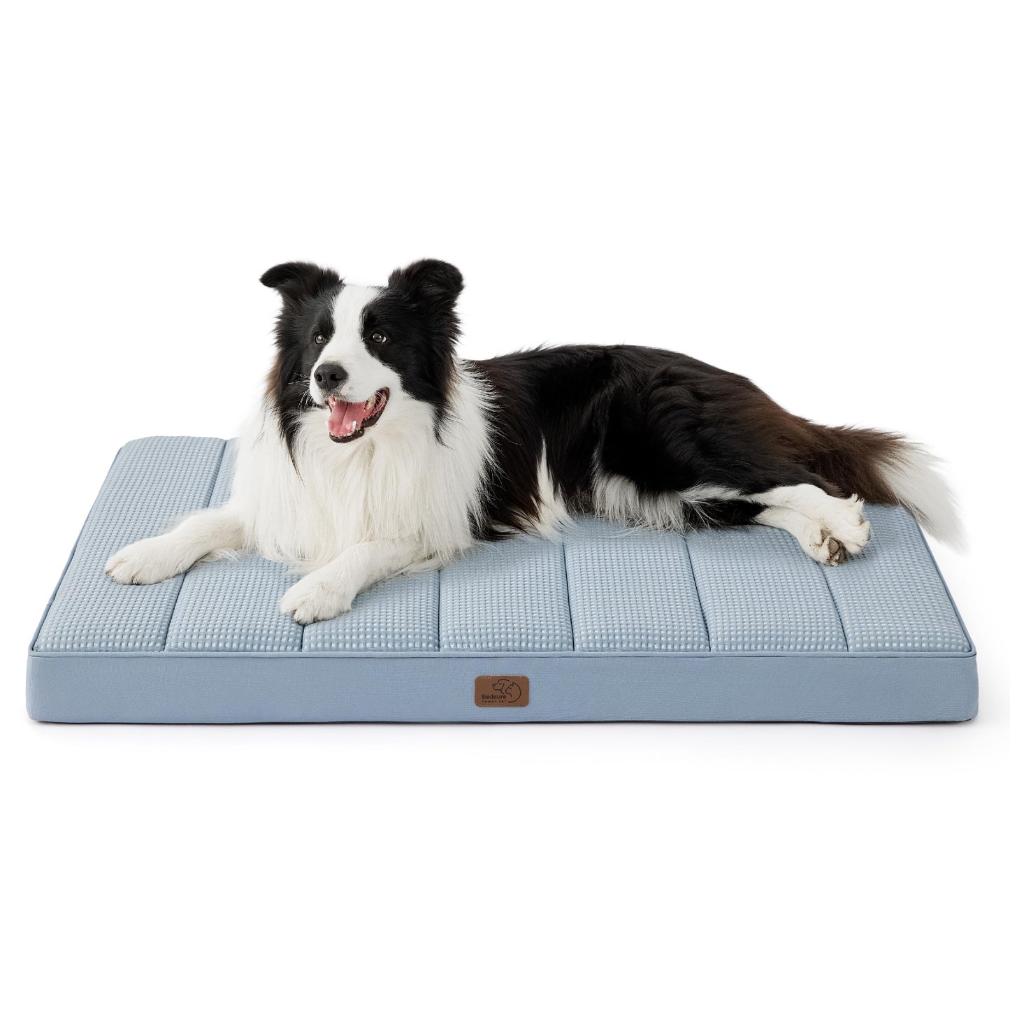 Bedsure Dog Bed for Large Dogs - Orthopedic Waterproof Puppy Beds with Removable Washable Cover, Egg Crate Foam Pet Mat, Suitable for Pet Up to 65 lbs