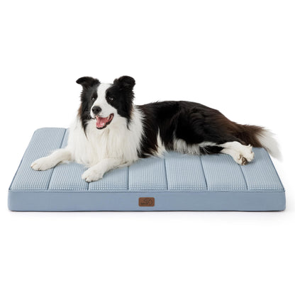 Bedsure Dog Bed for Large Dogs - Orthopedic Waterproof Puppy Beds with Removable Washable Cover, Egg Crate Foam Pet Mat, Suitable for Pet Up to 65 lbs