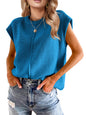 Womens Cap Sleeve Tops 2025 Trendy Tank Top Loose Knit Sweater Vests Cute Shirts Outfits Spring Fall Summer Tops