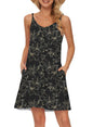 MISFAY Women's Summer Spaghetti Strap Casual Swing Tank Beach Cover Up Dress with Pockets
