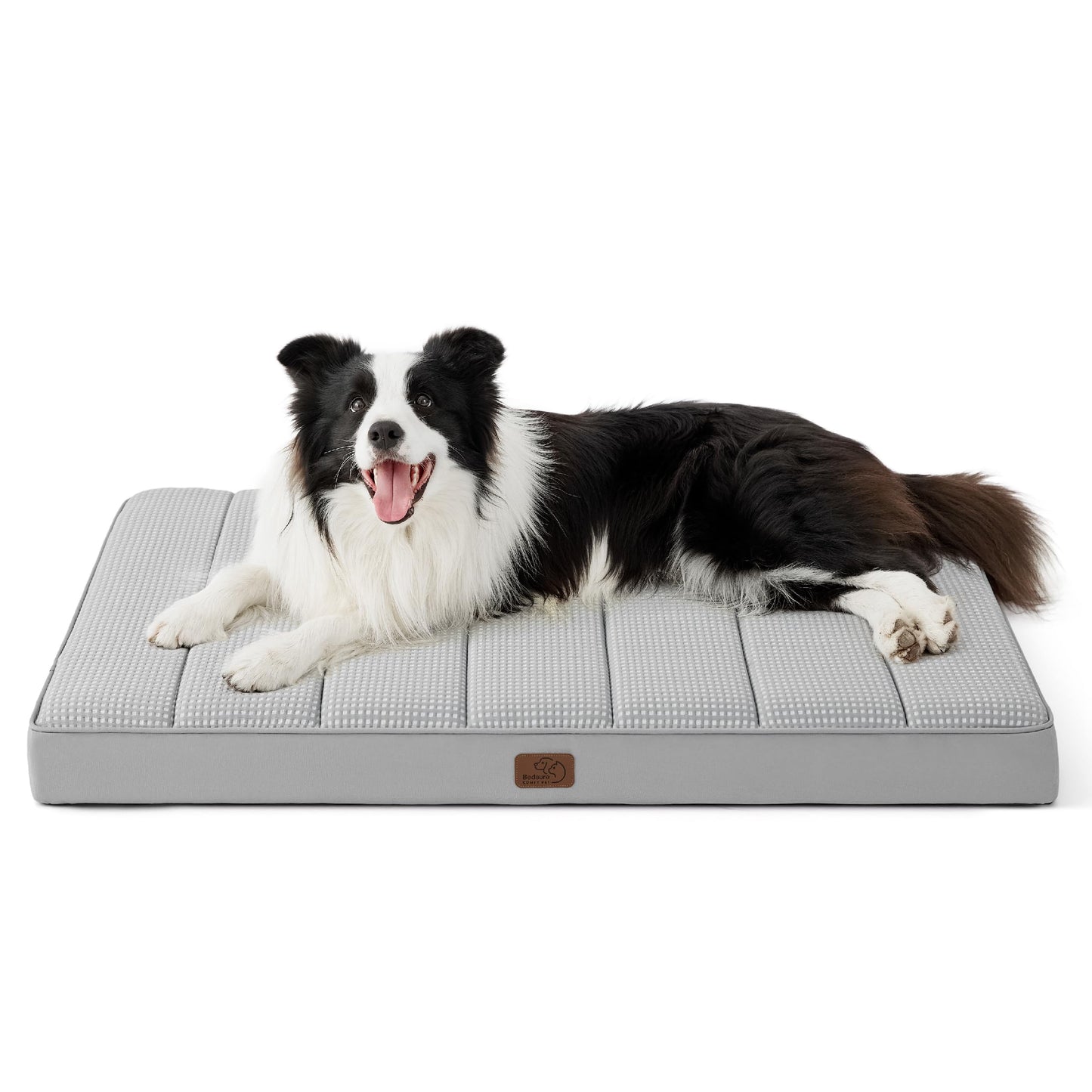 Bedsure Dog Bed for Large Dogs - Orthopedic Waterproof Puppy Beds with Removable Washable Cover, Egg Crate Foam Pet Mat, Suitable for Pet Up to 65 lbs