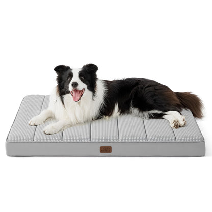 Bedsure Dog Bed for Large Dogs - Orthopedic Waterproof Puppy Beds with Removable Washable Cover, Egg Crate Foam Pet Mat, Suitable for Pet Up to 65 lbs