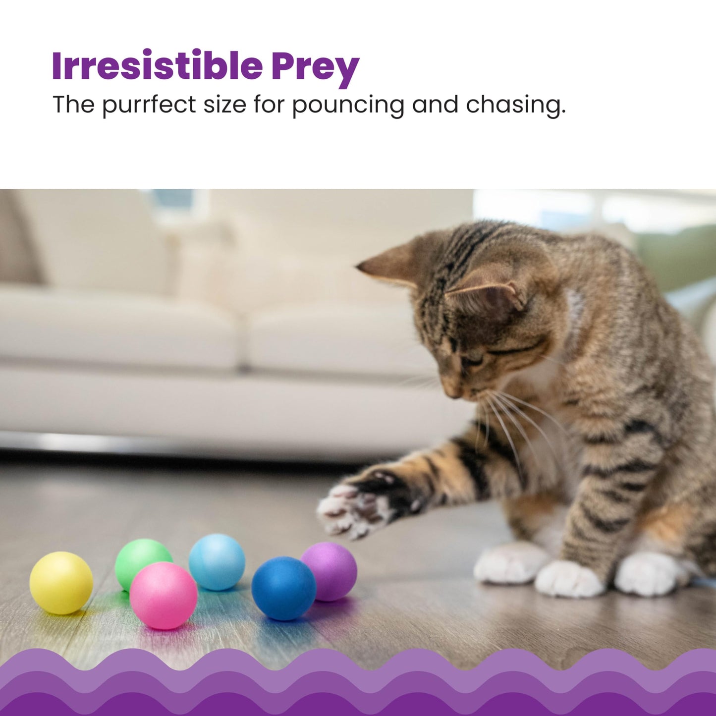 Catstages Tower of Tracks Interactive 3-Tier Cat Track Toy with Spinning Balls, Orange