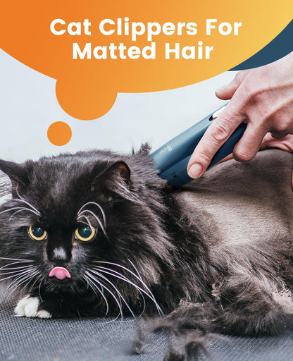 oneisall Pet Clipper for Cat Matted Hair, Pet Shaver for Cats Quiet Pet Hair Clippers Cordless Cat Clippers for Matted Hair Cat Clippers for Long Hair(Standard Blade)
