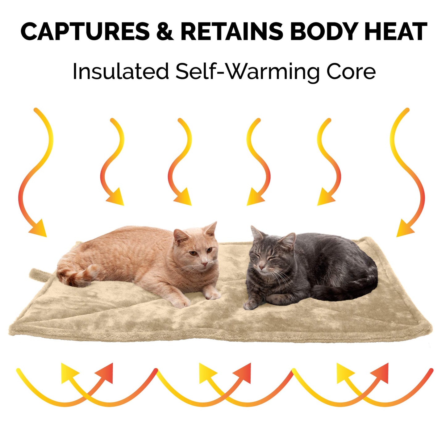 Furhaven ThermaNAP Self-Warming Cat Bed for Indoor Cats & Small Dogs, Washable & Reflects Body Heat - Quilted Faux Fur Reflective Bed Mat - Gray, Small
