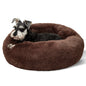 Bedsure Calming Cat Beds for Indoor Cats - Small Cat Bed Washable 20 inches, Anti-Slip Round Fluffy Plush Faux Fur Pet Bed, Fits up to 15 lbs Pets, Camel