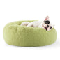Bedsure Calming Cat Beds for Indoor Cats - Small Cat Bed Washable 20 inches, Anti-Slip Round Fluffy Plush Faux Fur Pet Bed, Fits up to 15 lbs Pets, Camel