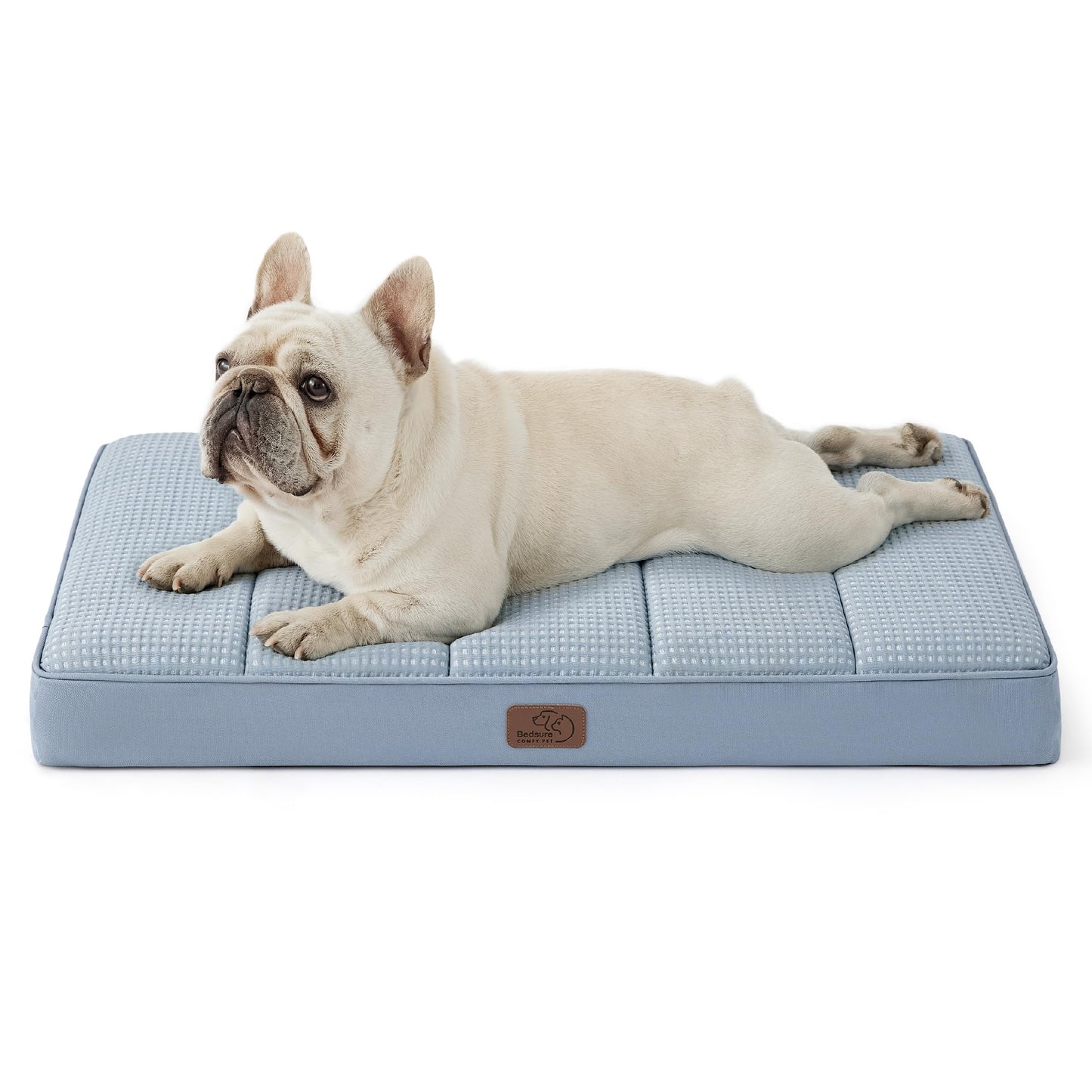 Bedsure Dog Bed for Large Dogs - Orthopedic Waterproof Puppy Beds with Removable Washable Cover, Egg Crate Foam Pet Mat, Suitable for Pet Up to 65 lbs