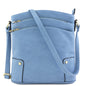 ALYSSA Triple Zip Pocket Large Crossbody Bag