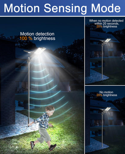 JAYNLT Y-12000W Solar Street Lights Outdoor,6500K High Lumen Solar Parking Lot Lights Commercial, Large Split Type Solar Flood Lights with Remote Control,Solar Security Lights for Yard,Driveway